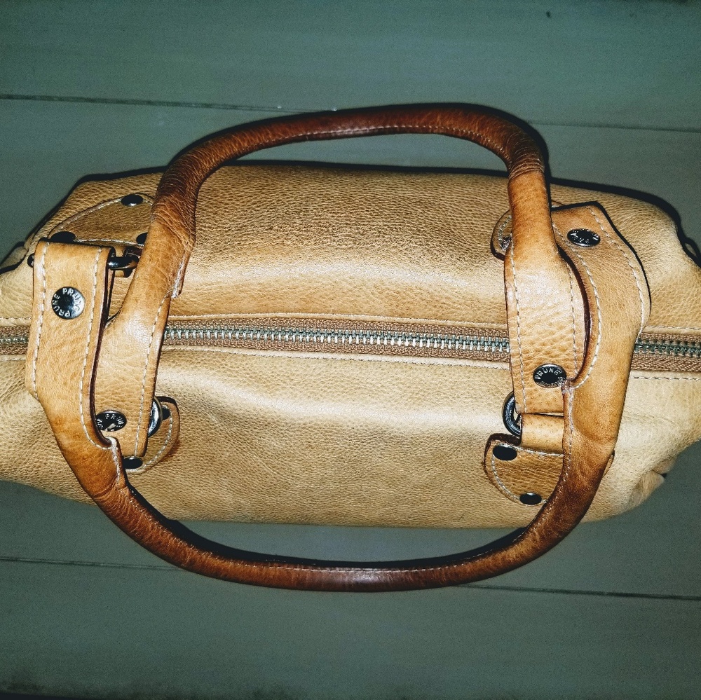 Prune Leather Shoulder Bag